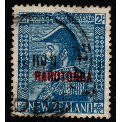 COOK ISLANDS SG91 1927 2/= LIGHT BLUE USED