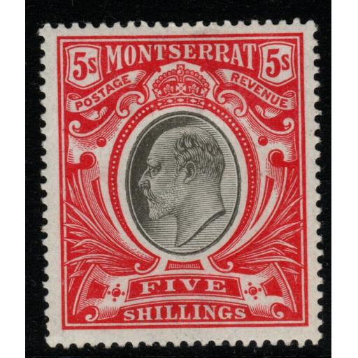 MONTSERRAT SG23 1903 5/= BLACK & SCARLET MTD MINT