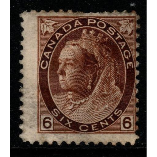 CANADA SG159 1898 6c BROWN MTD MINT