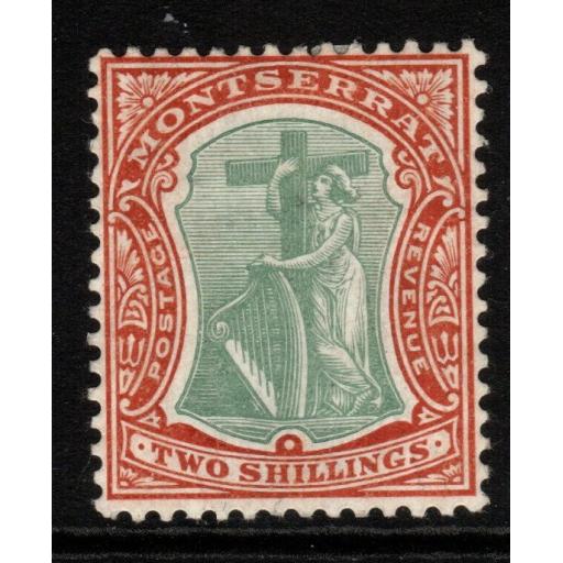 MONTSERRAT SG31 1908 2/= GREEN & ORANGE MTD MINT