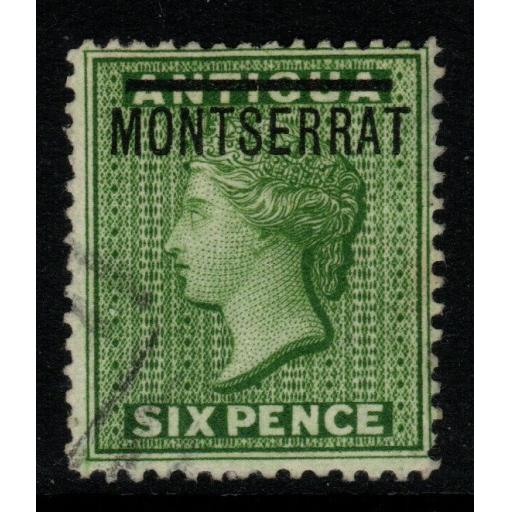 MONTSERRAT SG2 1876 6d GREEN USED