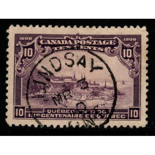 CANADA SG193 1908 10c VIOLET USED