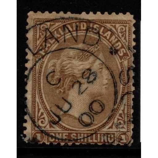 FALKLAND ISLANDS SG37 1895 1/= GREY-BROWN USED