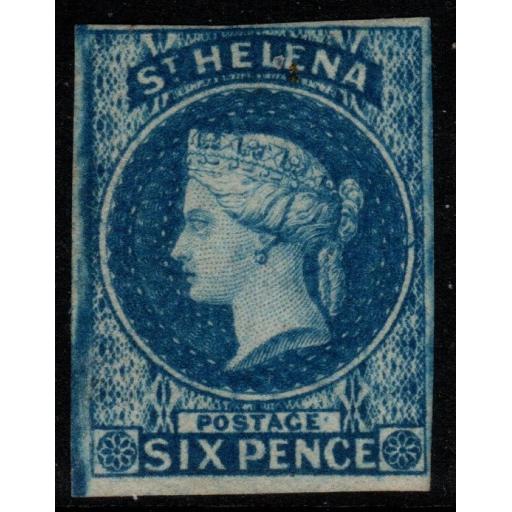 ST.HELENA SG1 1856 6d BLUE MTD MINT