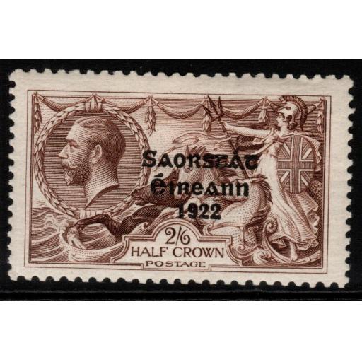 IRELAND SG83 1925 2/6 CHOCOLATE-BROWN MTD MINT