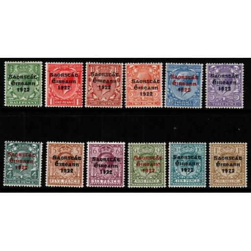 IRELAND SG52/63 1922-3 DEFINITIVE SET TO 1/= MNH