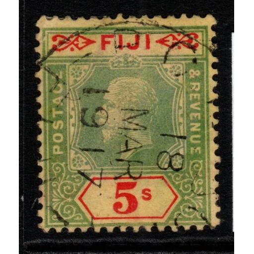 FIJI SG136 1912 5/= GREEN & RED/YELLOW USED