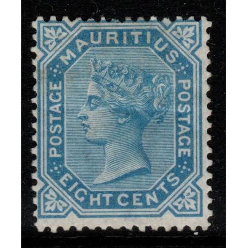 MAURITIUS SG94 1880 8c BLUE MTD MINT