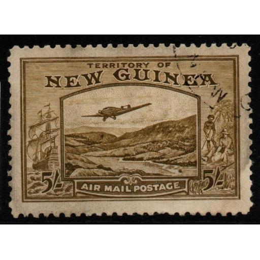 NEW GUINEA SG223 1939 5/= OLIVE-BROWN FINE USED