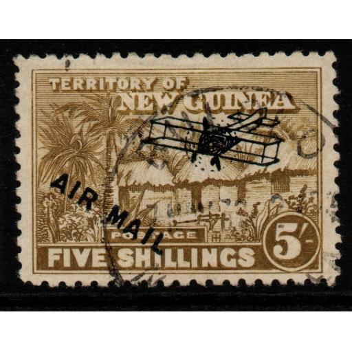 NEW GUINEA SG147 1925 5/= OLIVE-BISTRE FINE USED