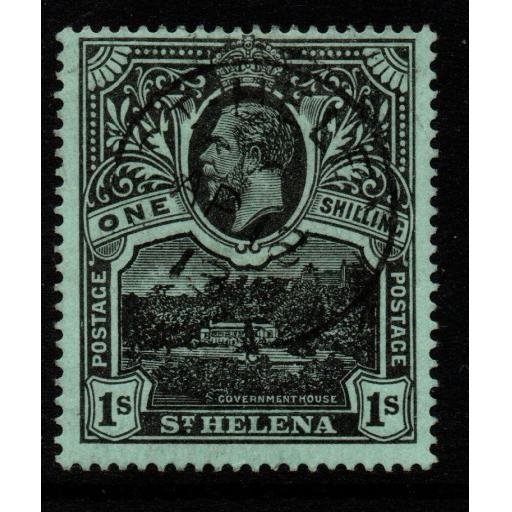 ST.HELENA SG79 1912 1/= BLACK/GREEN FINE USED