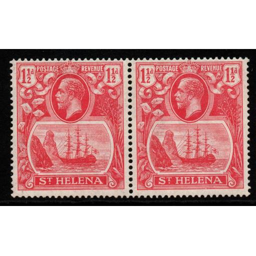 ST.HELENA SG99/a 1923 1½d ROSE-RED "BROKEN MAINMAST" MTD MINT