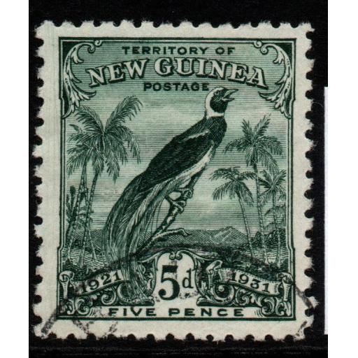 NEW GUINEA SG155 1931 5d DEEP BLUE-GREEN FINE USED