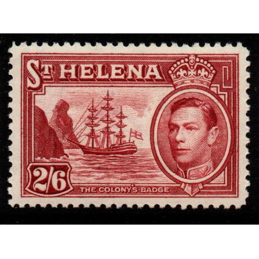 ST.HELENA SG138 1938 2/6 MAROON MNH