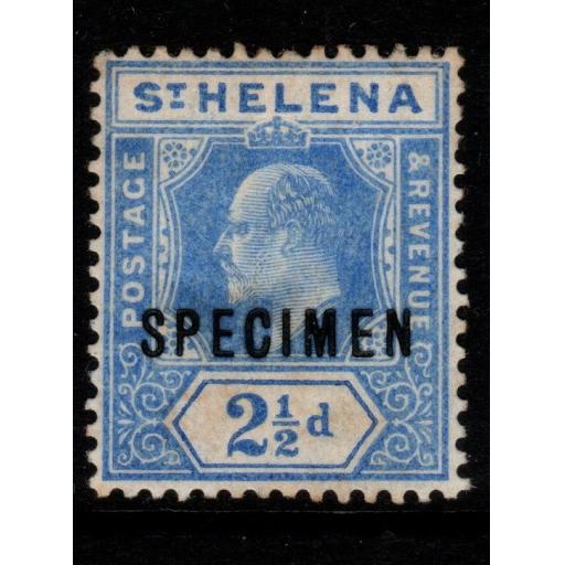 ST.HELENA SG64s 1908 2½d BLUE SPECIMEN MTD MINT